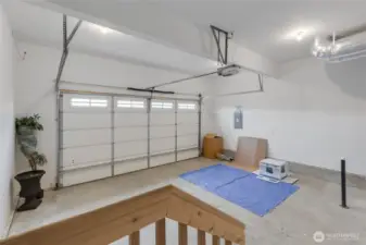 Double car garage, with remote door openers
