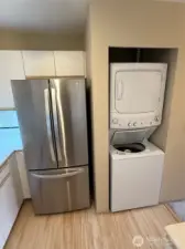 Newer frig and washer/dryer