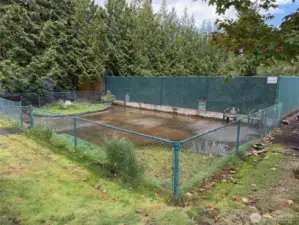 Pet area next to community center