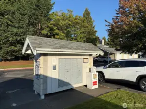 Mailboxes close to community entrance