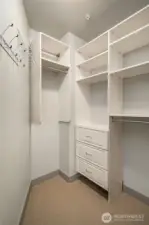 There are 2 closets in the Primary Bedroom.  This in one that is a walk in.