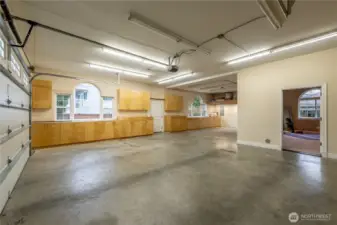 Heated 3-car garage. 240V plug for EV.