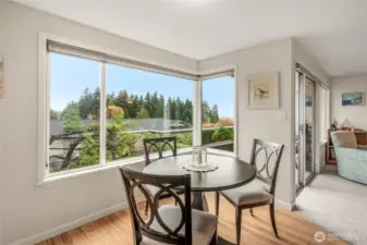 Kitchen eating nook with sweeping views