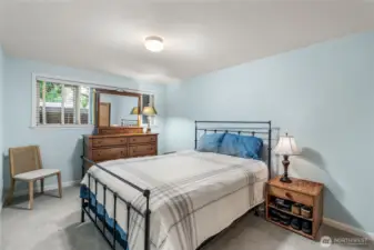 Primary bedroom from door