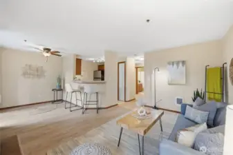 Open living area with comfortable flow