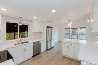 Hard surface countertops.