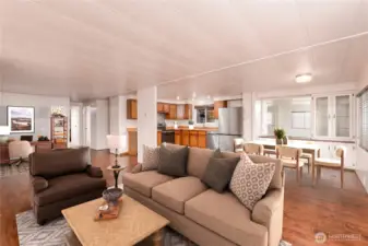 Virtually Staged: Living room with natural light and comfortable layout