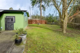 Backyard with open space and room to garden