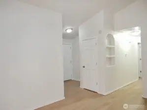 Front entry and hallway