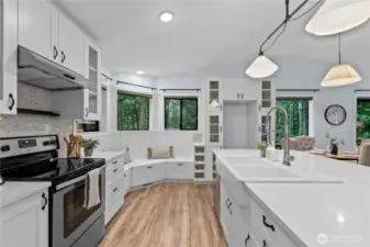 Gorgeous custom kitchen with all the bells and whistles.