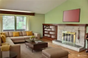 Family room, virtually staged!