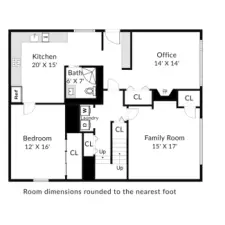 Note that the "family room" is a legal bedroom, if desired.