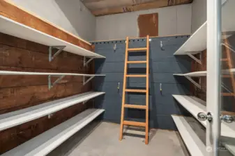 Lower level storage room