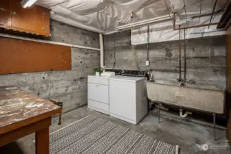 Lower level laundry room