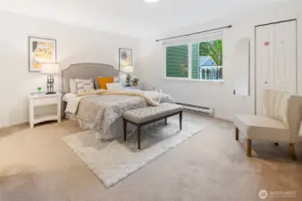 Primary Bed with 3 closet.