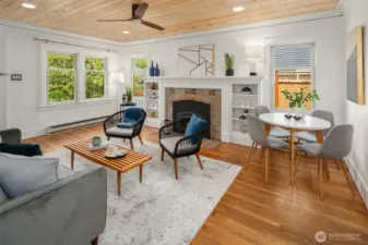 Hardwood floors throughout