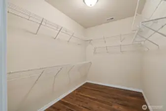 Large walk-in closet in the primary.