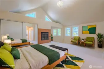 Virtually Staged Primary Bedroom