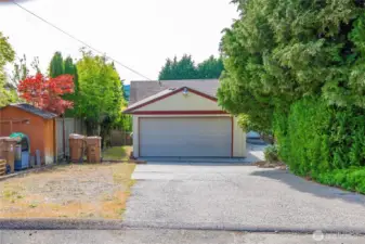 Garage access is off of N. Heatherwood W. Plenty of room for off street parking.