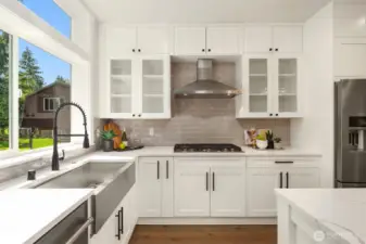 Farm-house style sink.