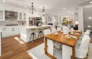 Generous space designed for entertaining guests.