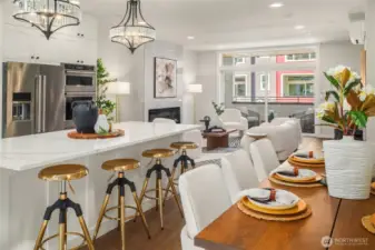 Outfitted with premium KitchenAid appliances.