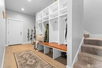 Mud room near garage