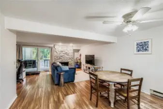 Hard surface flooring through entire main level