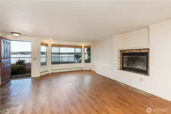 Every room has a view!  Here is the Living Room