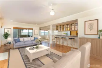 Family room - Virtually staged