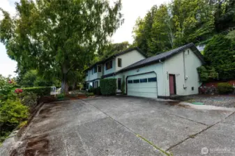 two car garage and plenty more parking available
