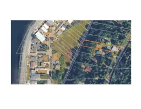 Enjoy the elevated view; the property extends from Admiralty Way down to Bay Rd.