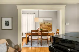Living room opens to the Dining Room.