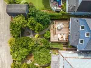 Seen from above, you can see how much privacy you get with the backyard oasis.