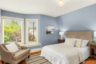 Spacious Primary with bay window