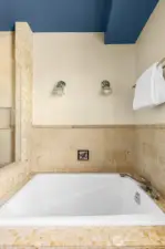 With separate soaking tub
