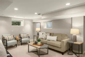 Bonus room in lower level