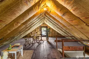 Future expansion potential with this amazing unfinished walkup attic.