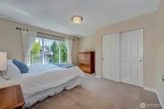 Spacious guest bedroom.