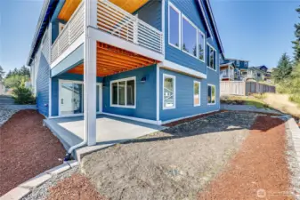 Rear yard covered patio