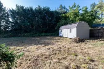 Large shed already on property for your use.