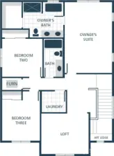 Image is a Rendering   Photographs are for illustrative purposes only. Features, finishes, interior/exterior colors, landscaping and floorplan shown may vary from actual homes built.