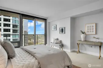 The views are equally as good from the bedroom.