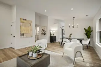 Fresh, durable new flooring elevates this living space to true move-in ready perfection