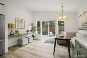 Custom built-in desk blends storage and style for effortless organization