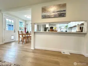 kitchen and dining room