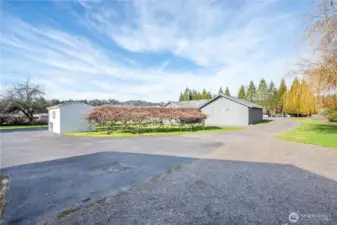 Wrap around driveway gives tons of parking