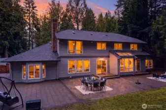 Tranquil backyard with abundance of space and greenery