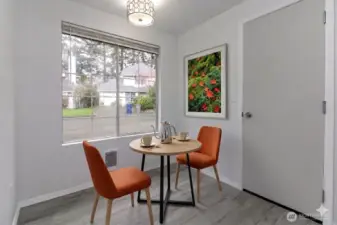 Virtual space in kitchen helps to imagine space