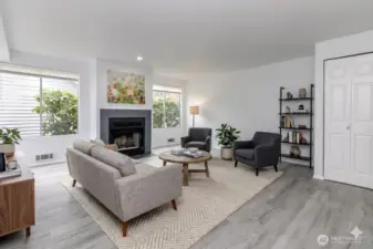 Virtual furniture placed to imagine space